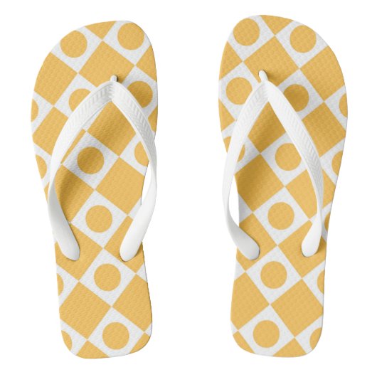 Mod Retro 60's Mustard Badesandalen (Fußbett)