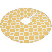 Mod Retro 60's Mustard Polyester Weihnachtsbaumdecke (Schrägansicht)