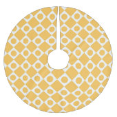 Mod Retro 60's Mustard Polyester Weihnachtsbaumdecke (Vorderseite)