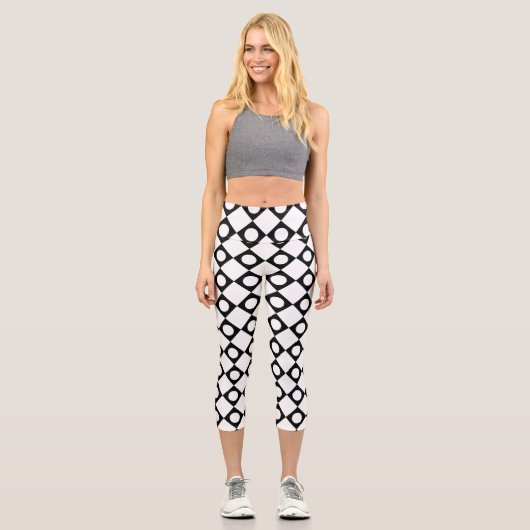 Mod Retro 60's White Capri Leggings (Vorderseite)