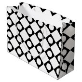 Mod Retro 60's White Große Geschenktüte (Rückseite Schrägansicht)