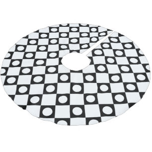 Mod Retro 60's White Polyester Weihnachtsbaumdecke