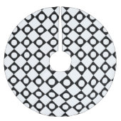 Mod Retro 60's White Polyester Weihnachtsbaumdecke (Vorderseite)