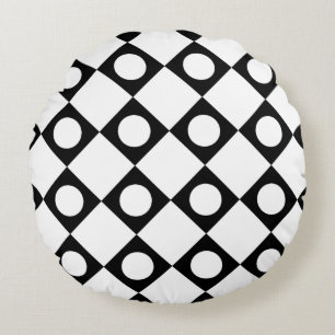 Mod Retro 60's White Rundes Kissen