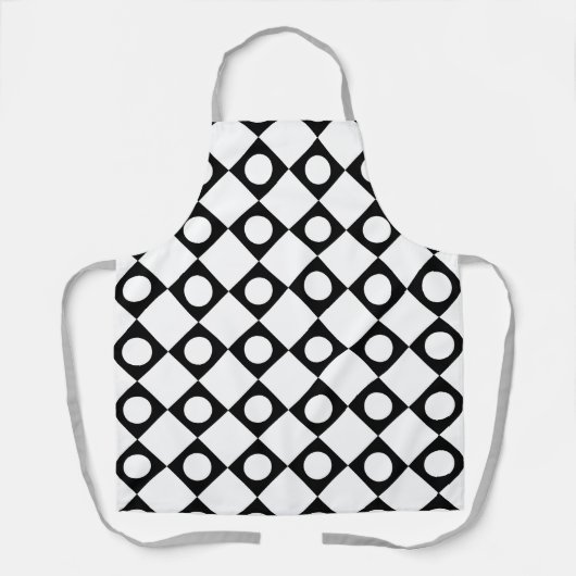 Mod Retro 60's White Schürze (Vorderseite)