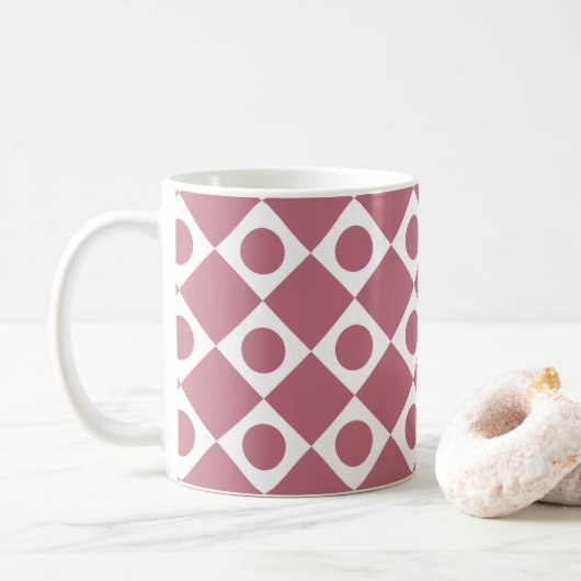 Mod Retro 60's Wildberry Kaffeetasse (Mit Donut)