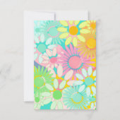 Mod Retro Angesagten 1960er 1970 Blumenblätter für Einladung (Vorderseite)