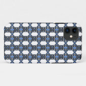 Mod Retro Blue Abstrakt Scarab Muster Case-Mate iPhone Hülle (Rückseite (Horizontal))
