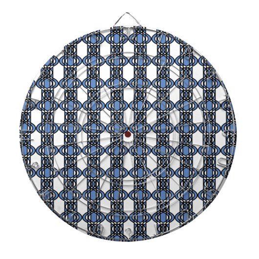 Mod Retro Blue Abstrakt Scarab Muster Dartscheibe (vorne)