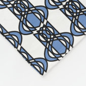 Mod Retro Blue Abstrakt Scarab Muster Fleecedecke (Ecke)