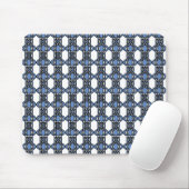 Mod Retro Blue Abstrakt Scarab Muster Mousepad (Mit Mouse)