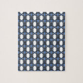 Mod Retro Blue Abstrakt Scarab Muster Puzzle (Vertikal)