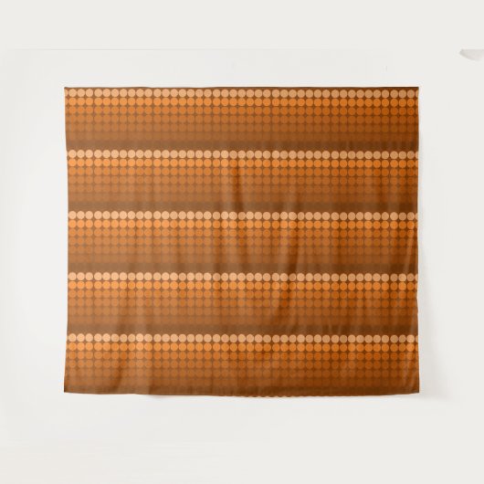 Mod Retro Circles Mid-Century in Orangetönen Wandteppich (Vorderseite (Horizontal))