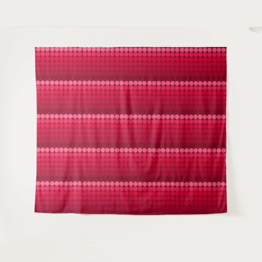 Mod Retro Circles Mid-Century in roten Tönen Wandteppich (Vorderseite (Horizontal))