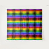 Mod Retro Circles Mitte des Jahrhunderts in Regenb Wandteppich (Vorderseite (Horizontal))