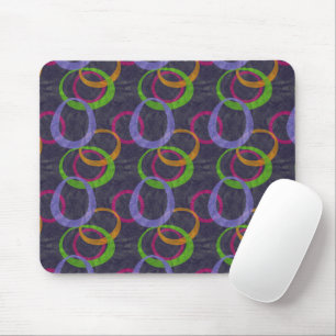 Mod Retro Circles Print Mousepad