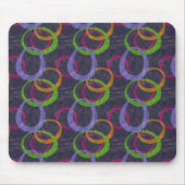 Mod Retro Circles Print Mousepad (Vorne)