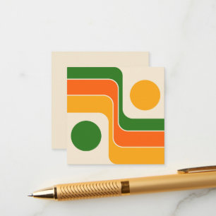 Mod Retro-Design im Stil der 1970er Jahre mit geom Begleitkarte
