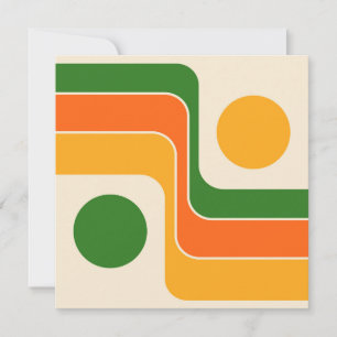 Mod Retro-Design im Stil der 1970er Jahre mit geom Dankeskarte