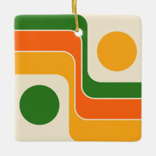 Mod Retro-Design im Stil der 1970er Jahre mit geom Keramikornament