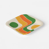 Mod Retro-Design im Stil der 1970er Jahre mit geom Pappteller (Gewinkelt)