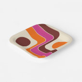Mod Retro-Design im Stil der 1970er Jahre mit geom Pappteller (Gewinkelt)