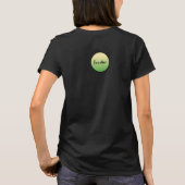 Mod Retro-Gelbes Kreisname Monogramm T-Shirt (Rückseite)