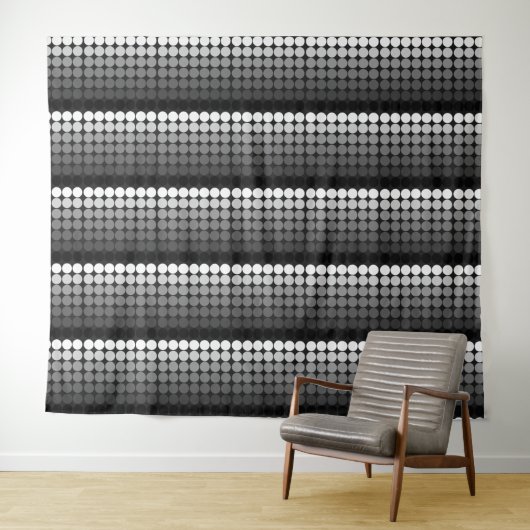 Mod-Retro-Kreise des mittleren Jahrhunderts in Sch Wandteppich (Beispiel (Horizontal))