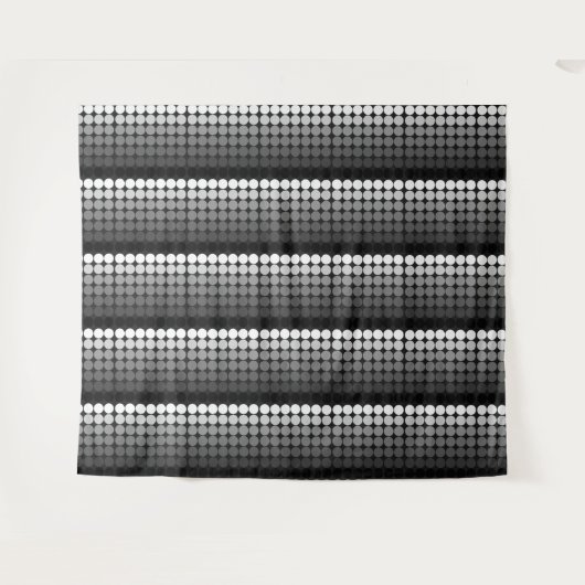 Mod-Retro-Kreise des mittleren Jahrhunderts in Sch Wandteppich (Vorderseite (Horizontal))