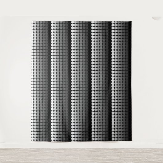 Mod-Retro-Kreise des mittleren Jahrhunderts in Sch Wandteppich (Vorderseite)