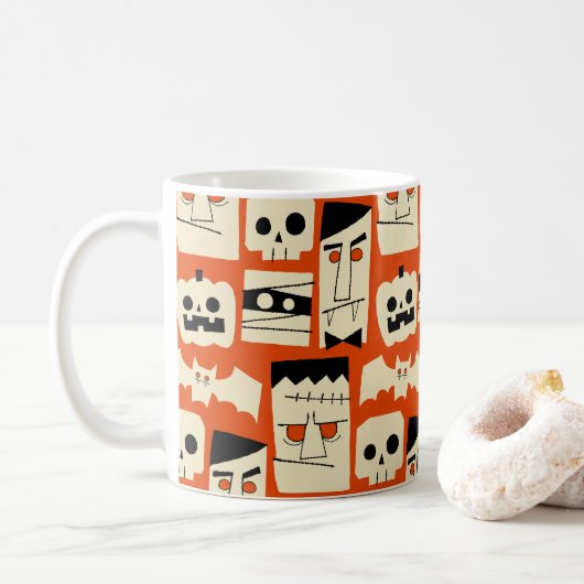 Mod Retro Monster Kaffeetasse (Mit Donut)