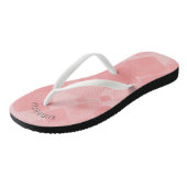 Mod Retro Pink Squares Muster Badesandalen (Schrägansicht)