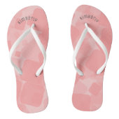 Mod Retro Pink Squares Muster Badesandalen (Fußbett)