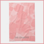 Mod Retro Pink Squares Muster Geschirrtuch