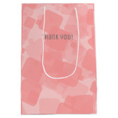 Mod Retro Pink Squares Muster Mittlere Geschenktüte (Rückseite)