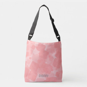 Mod Retro Pink Squares Muster Tragetaschen Mit Langen Trägern