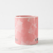 Mod Retro Pink Squares Muster Zweifarbige Tasse (Mittel)