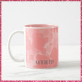 Mod Retro Pink Squares Muster Zweifarbige Tasse