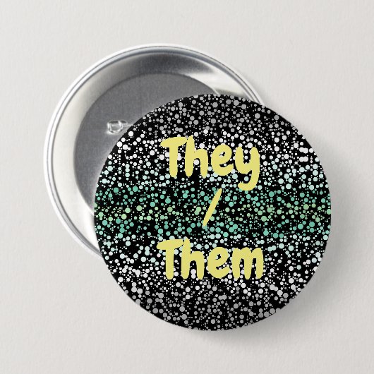 Mod Retro Quirky Groovy Boho Paragender Pride Button (Vorne & Hinten)