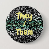 Mod Retro Quirky Groovy Boho Paragender Pride Button (Vorderseite)
