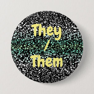 Mod Retro Quirky Groovy Boho Paragender Stolz Button