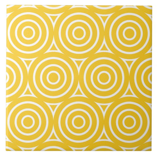 Mod Retro Style Geometric Design Fliese (Vorderseite)
