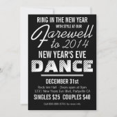 Mod Retro Style Silvester Party Ad Einladung (Vorderseite)