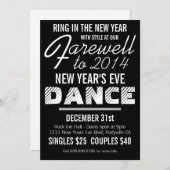 Mod Retro Style Silvester Party Ad Einladung (Vorne/Hinten)