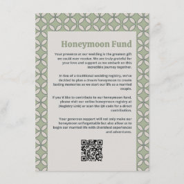 Mod Retro Wedding Olive Green Begleitkarte