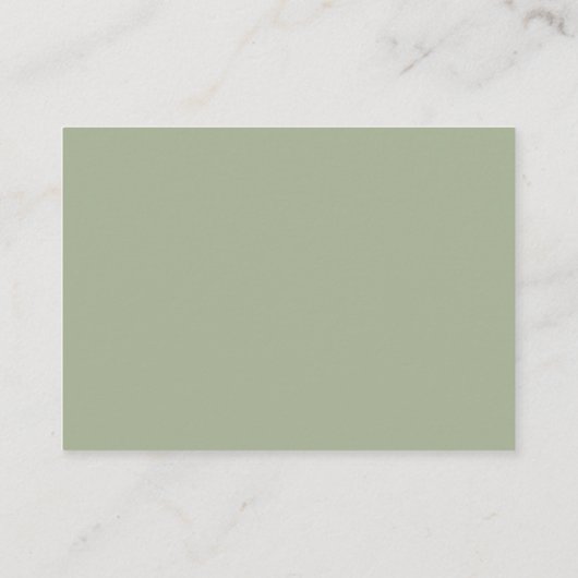 Mod Retro Wedding Olive Green Begleitkarte (Rückseite)