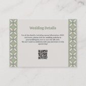 Mod Retro Wedding Olive Green Begleitkarte (Vorderseite)