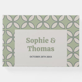 Mod Retro Wedding Olive Green Gästebuch