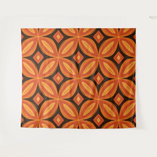 Mod-Retroteppiche aus der Mitte des Jahrhunderts Wandteppich (Vorderseite (Horizontal))