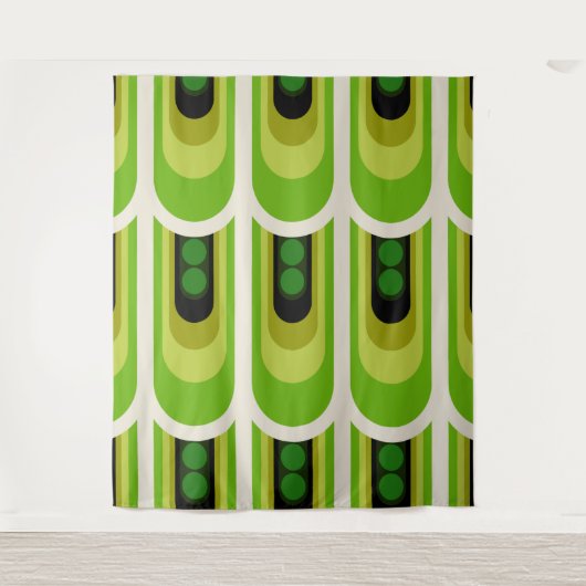 Mod-Retroteppiche aus der Mitte des Jahrhunderts Wandteppich (Vorderseite)